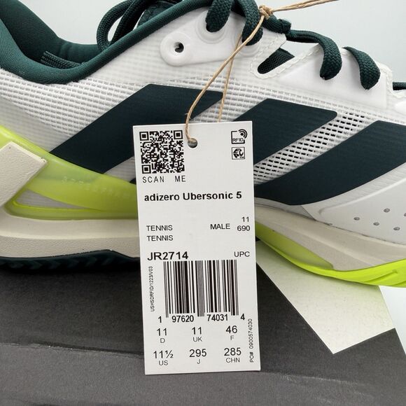 Adidas Adizero Ubersonic 5 Tennis Shoes New JR2714 Men\'s Size 11.5 main image 4